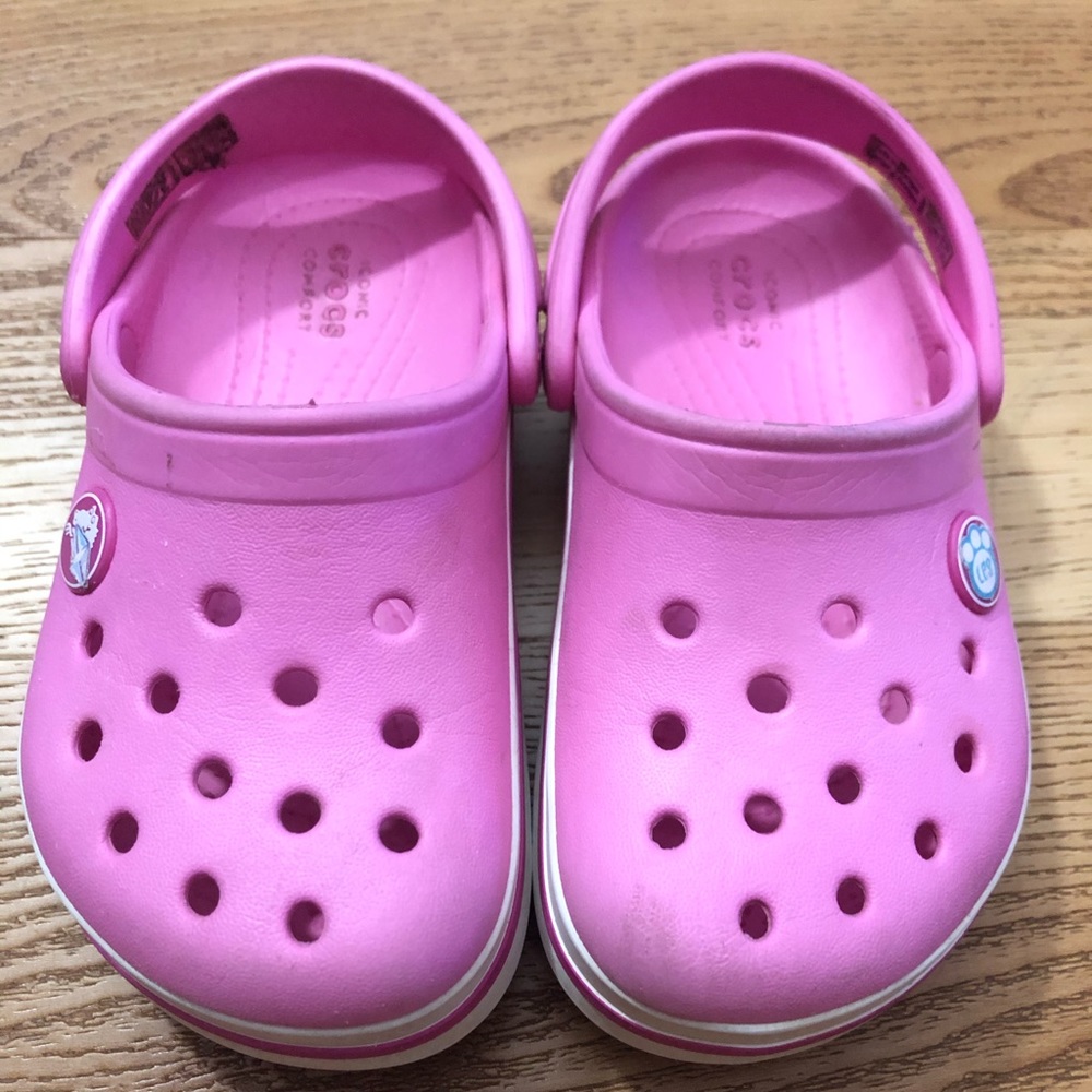 Pink crocs toddler girl